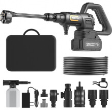 Cordless Pressure Washer 1200PSI with Brushless Motor, 4.0Ah Battery, 3 Power Levels, 6in1 Nozzle