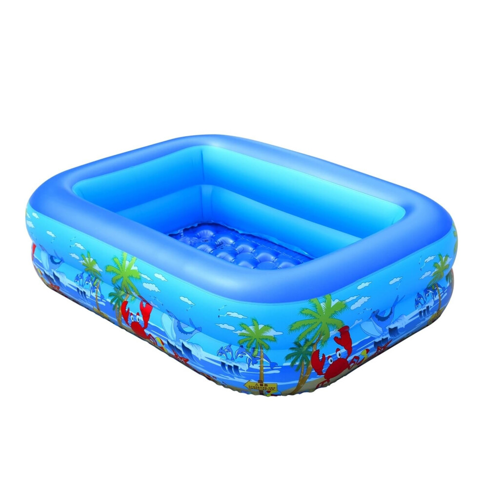 120Cm Inflatable Swimming Pool Pvc Ball Pit For Kids Indoor Outdoor Backyard Parties Blue