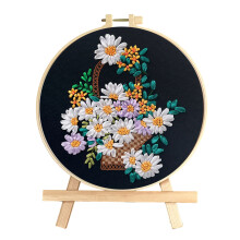 Personalize Florals Embroidery Craft Set Canvas Plastic For-B