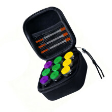 Portable Cooling Vial Protectors Case with 9 Compartments-Black