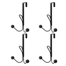Pack of 4pcs Over The Door Hooks for Standard Door 1.2 1.4in
