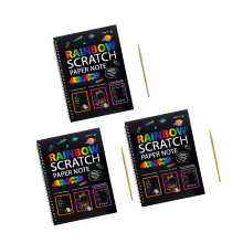 Educational Scratch Drawing Pad Twin Coil Binding-zhong hao