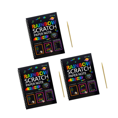 Educational Scratch Drawing Pad Twin Coil Binding-zhong hao