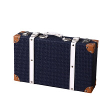 Stevige lederen opbergkoffers, draagbaar-S Marineblauw