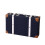 Sturdy Leather Storage Suitcases Portrable-S Navy Blue 1