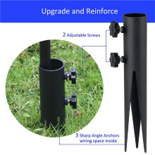 8Pcs Steel Torch Stakes,Garden Stakes for Outdoor Lights,Metal Ground Spike Replacement Stakes for Solar Lights