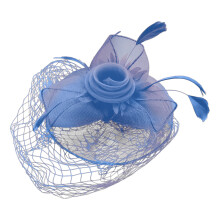 Cappello Derby per tea party di nozze, cerchietto con clip e piume, fermaglio per capelli, cappelli fascinator per donna, base a forma di scatola di