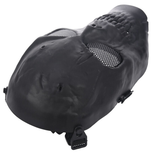 2X Airsoft Mask Skull Full Protective Mask - Black