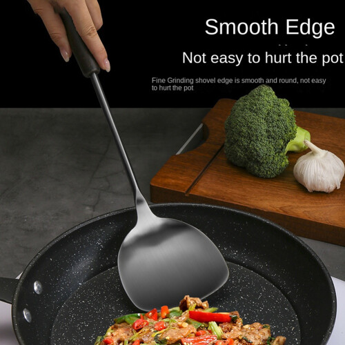 EspáTula e Concha Wok, Conjunto de Ferramentas de Concha Skimmer, EspáTula Wok de 14 Polegadas, EspáTula Wok de AçO InoxidáVel 304 1