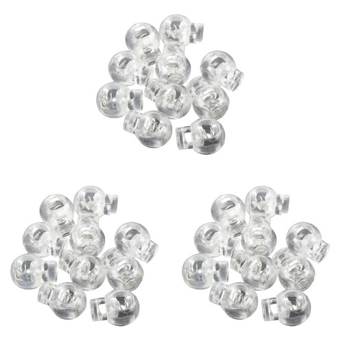 Plastic Toggle Spring Stop Single Hole String Cord Locks 30 Pcs