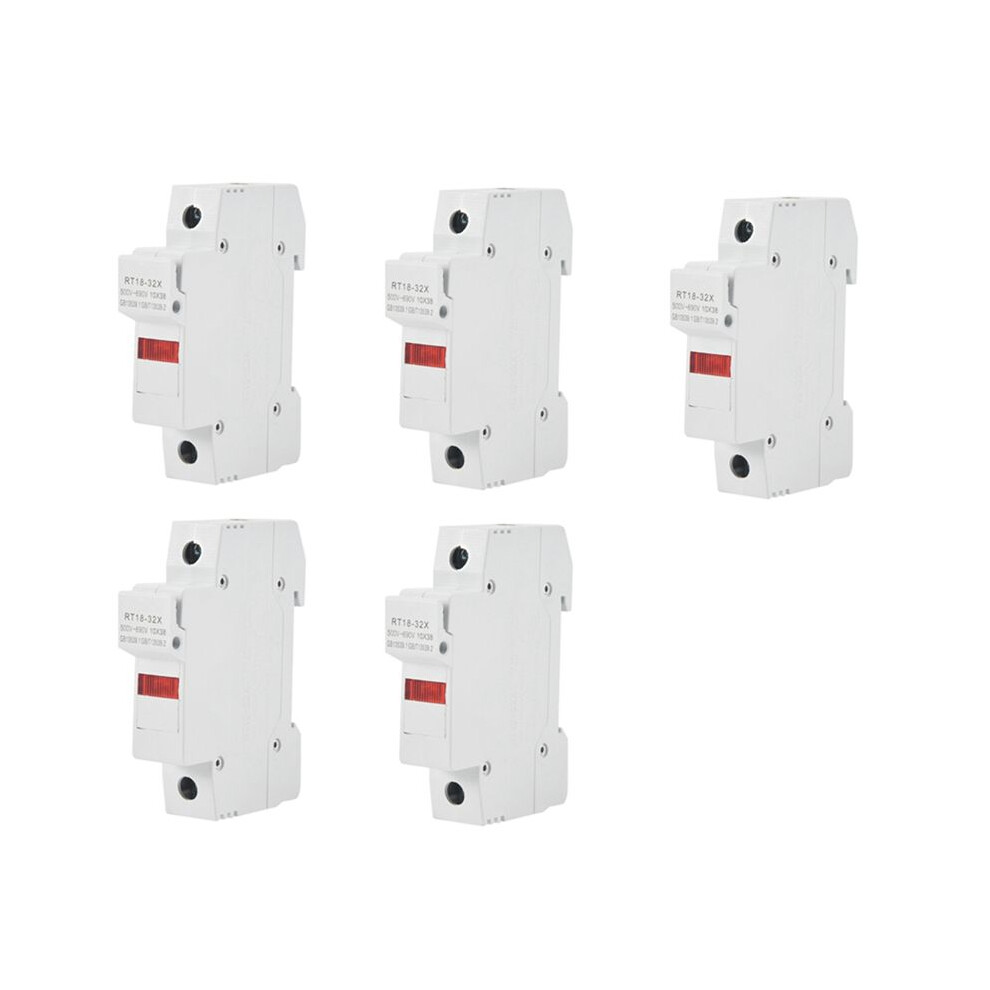 Photos - Educational Toy 5X RT18-32X AC 380V 32A 1 Pole 10X38mm DIN Rail Mount Fuse Holder Base
