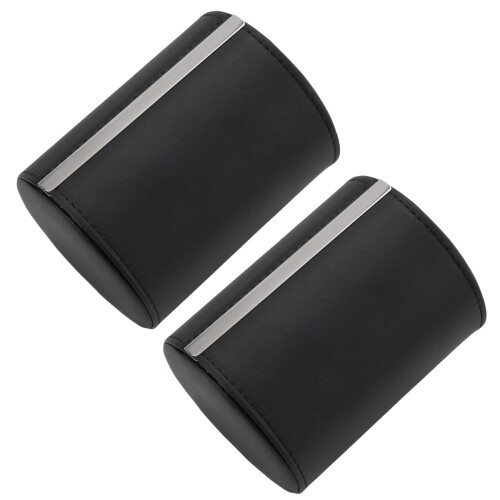 2X Black Necktie Neck Tie Storage Case Travel Gift Box Cylinder Shape 1
