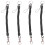 4X Lobster Clasp Black Spring Stretchy Coil Cord Strap Keychain Key Chain Rope 1