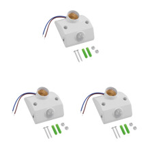 3X Basisanschluss IR-Lampen Birnen Bewegungsmelder