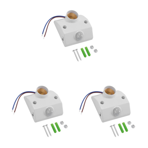3X Basisanschluss IR-Lampen Birnen Bewegungsmelder