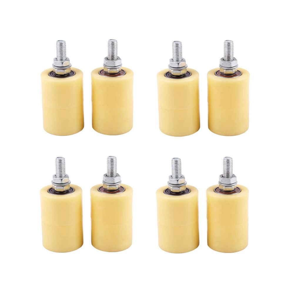 8Pcs 50X70mm Pp Steel Flat Roller Bearing Guiding Wheel 6201 M12 Screw For Electric Door Sliding Gate 6032454857903