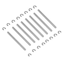 8 Stuks Suspension Pins 44Mm met E-Clips voor 1/10 Rustler Stampede Bandit Slash 2WD Nitro Slash Upgrade Onderdelen