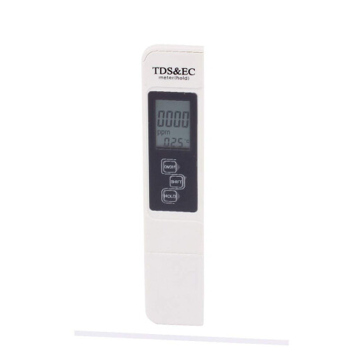 TDS Meter and Water Quality Tester 09990 ppm Digital Handheld Dual Function for Aquarium Hydroponics