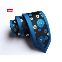 Cravatta da uomo slim fit in jacquard floreale, 6 cm