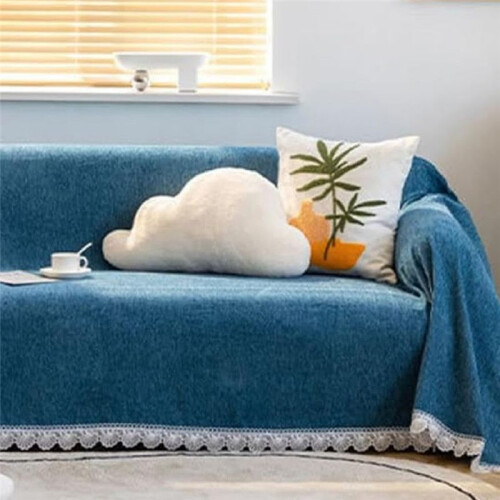 Capas Seccionais para Sofás, Capas Grossas para Sofás de Chenille, Capas Modernas e Simples para Sofás com Franjas, Protetores de Sofás 2