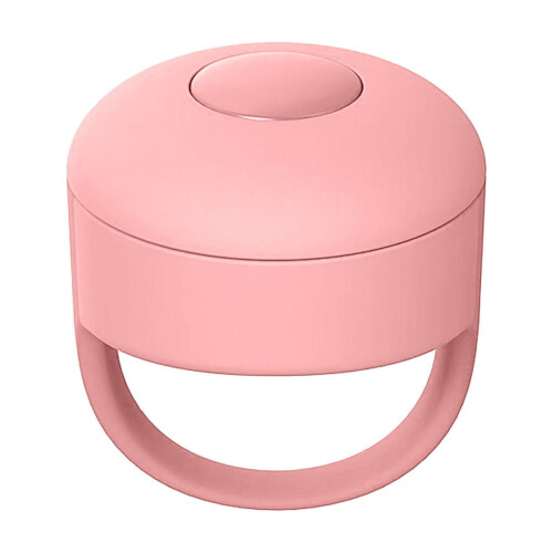 Page Flip Finger Ring Controller for iOS/Android – Single Button, 10m Range, Photo & Video Control (Pink)