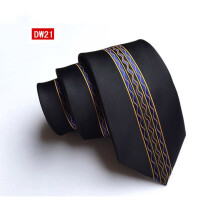 Cravatta da uomo slim fit in jacquard floreale, 6 cm
