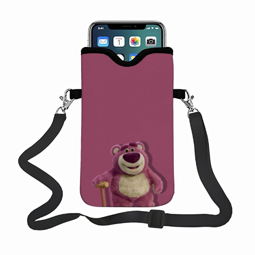 Strawberry Bear Phone Bag Phone Satchel, Featuring An Adjustable Strap Small Bag Perfectly Fitting Most Phones. 9365509017388