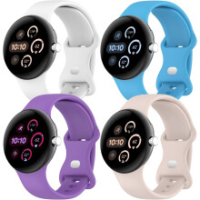 sztuki aktywnych silikonowych pasków do zegarka Google Pixel Watch3 (41 mm) i Pixel Watch2 – sportowe, wodoodporne, zamienne opaski, kompatybilne