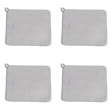 4-Pack 20x15" Ultra-Absorbent Microfiber Dish Drying Mat for Kitchen Counter, Sink, Rack – Compatible with Standard Countertops