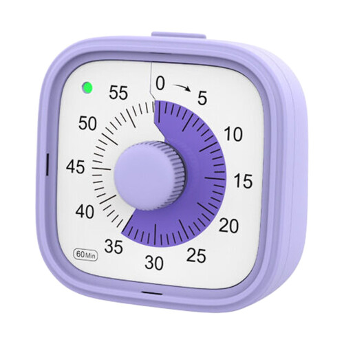 3" Visual Timer with Case, 60-Min Countdown for Kids, Power Light, Time Management Tool for Classroom, Home & Kitchen