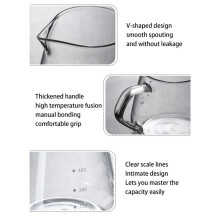 Pour-Over-Kaffeebereiter-Set, Glaskaraffe für Kaffee mit Glaskaffeefilter, Tropfkaffeebereiter-Set für Zu Hause oder im BüRo, 300 Ml