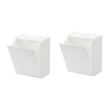 2 Stuks Vierkante aan de Muur Te Hangen Opbergdoos Badkamer Semi-Flip Papieren Handdoek Vuilniszak Multifunctionele Plank