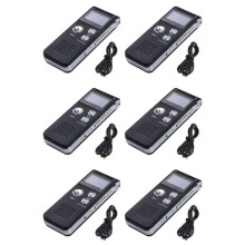 6X Grabadora de Voz 8G, Reproductor MP3 con Reducción de Ruido de Alta Definición, Adecuado para Reuniones y Otras Ocasiones