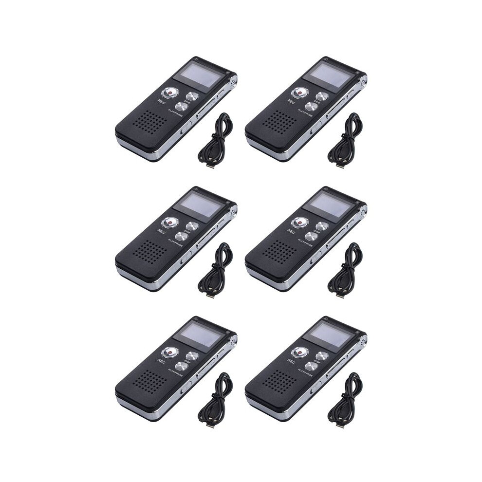 6X 8G Voice Recorder, High-Definition Noise Reduction Mp3 Player, Suitable For Meetings And Other Occasions 4711580803283