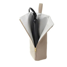 Halter und Matte für Heißeisen, Hitzebeständige Reisetasche für Lockenstab, Glätteisen - Organizer für Haar-Tools für Zuhause, Beige
