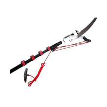 Telescopic Pole Saw 18FT Extra Reach Tree Pruner with Steel Blade and Bypass Lopper for Gardening