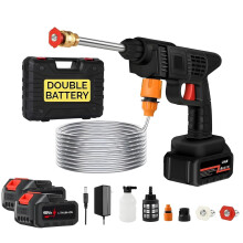 Cordless Portable Pressure Washer Gun with Adjustable Nozzle and 5M Hose for Car and Bike Cleaning