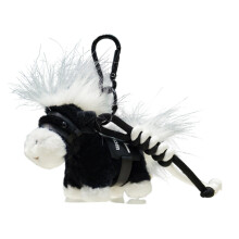 Lucky Fortune Plush Horse Keychain For Wealth Attraction-Black