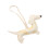 Doppelseitiger 3D-Dackel-Schlüsselanhänger aus PU-Leder-Beige 1