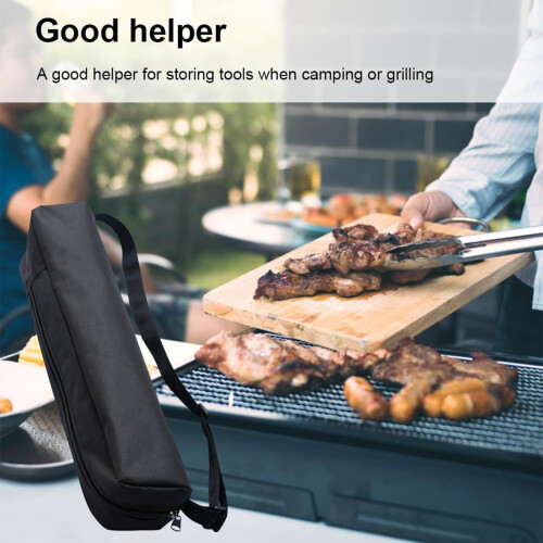 BBQ Tool Bag with Multiple Storage Compartments, Padded Interior, Camping and Tailgating Organizer 2
