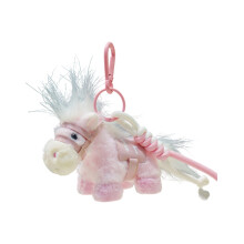 Porte-clés cheval porte-bonheur mignon avec matériau en-Rose