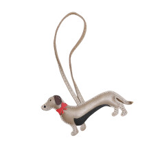 Moderner Schlüsselanhänger in Hundeform für den täglichen-Khaki