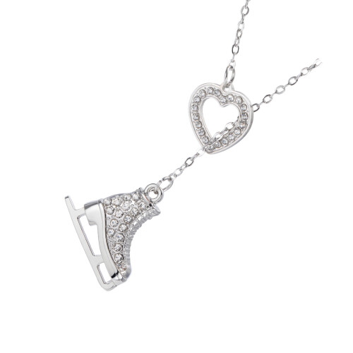 Collier pendentif de patinage confortable avec-diamant blanc1