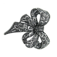 Broche élégante avec strass, nœud papillon, breloque Vintage,-2