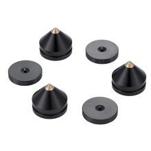 Conjunto de 48 Alto-Falantes Suporte Pés Almofada de Pé Liga de Alumínio Pontas de Metal Cone Chão Pé Unha Preto