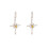 Snowflake and Crosses Drop Earrings Copper Materials Cubic 1