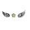 Lightweight Five Pointed Star Angel Wing Earrings Set-Yellow 1