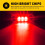 AUTOXBERT Red 3-LED Side Marker Light 12V 24V Waterproof 3