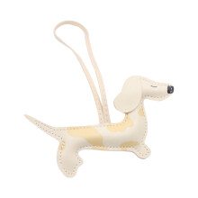 3D-gedruckter Dackel-Schlüsselanhänger aus robustem,-Beige