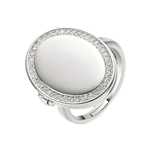 Unique Oval Shape Ring with Concealed Compartment for-P